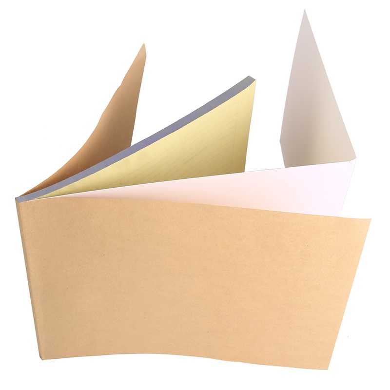 A4 size High Quality Professional Company NCR paper Invoice Receipt Book-5 pieces rolling serial number