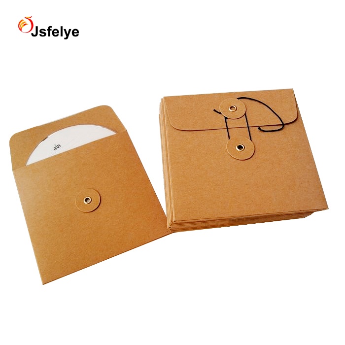 Kraft paper string and tie CD DVD Envelope Sleeve
