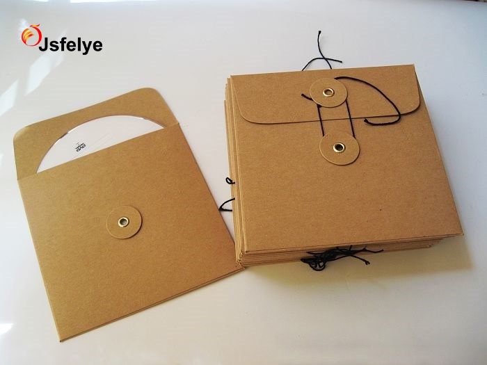 Kraft paper string and tie CD DVD Envelope Sleeve