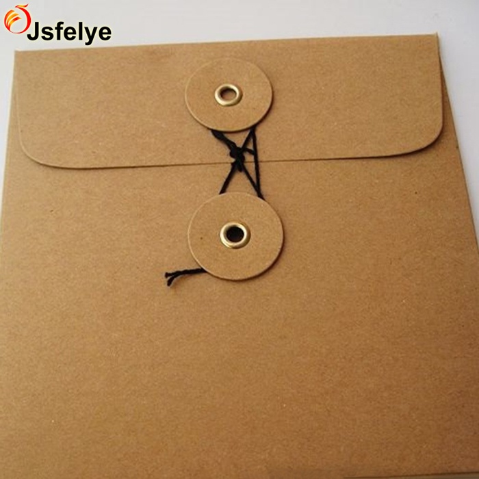Kraft paper string and tie CD DVD Envelope Sleeve