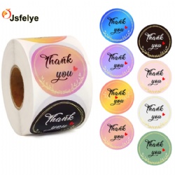 1.5 inch Assorted Color Round Adhesive 5 Unique Designs Birthday Family Celebrations Thank You Labels