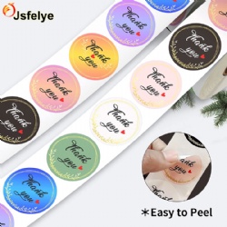 1.5 inch Assorted Color Round Adhesive 5 Unique Designs Birthday Family Celebrations Thank You Labels