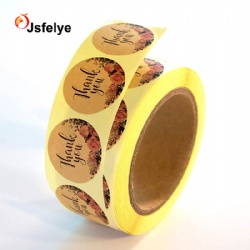 1.5inch Thank You Stickers Roll Floral Round Adhesive Labels Perfect as Wedding Stickers for Envelopes Bags Gift Boxes