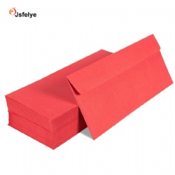 4 1/8 x 9 1/2 Inches Square Flap Red Business Envelopes