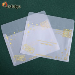5 1/4 x 7 1/2inch 75lb glassine envelope with gold foiled hot stamping