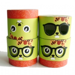 Custom Children Snack Candy Toy Packaging Round Cylinder Box