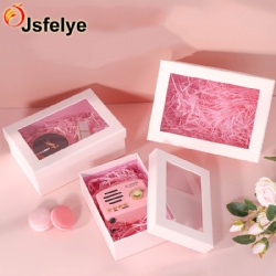 Custom printed birthday cosmetics gifts cardboard boxes with windows