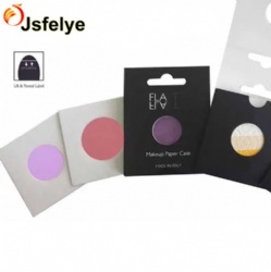 Eyeshadow packaging envelope with matte lamination on black cardstock foiled with clear PVC window in the front