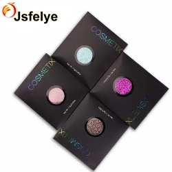 Eyeshadow packaging envelope with matte lamination on black cardstock foiled with clear PVC window in the front