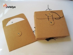 Kraft paper string and tie CD DVD Envelope Sleeve