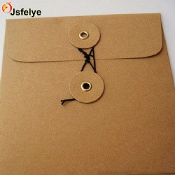 Kraft paper string and tie CD DVD Envelope Sleeve