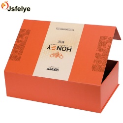 Orange Souvenir Clamshell Creative Gift Box Rectangular Packaging magnetic closure Box
