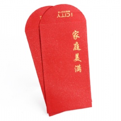 Red envelopes chinese new year 2024 Customized Velvet Laminated CNY Lucky Money Envelope Hot Stamp Red Packet