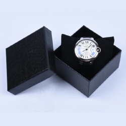 Ring Earring Watch Necklace Bracelet Plain Black Jewelry Packaging Box With Black Foam Insert