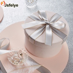 Wedding Birthday Gift packing Candy Round Cylinder Boxes with Ribbon